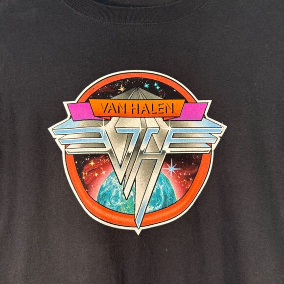 Van Halen Vintage Band Tee Black Cotton 2XL Anvil - Picture 1 of 6